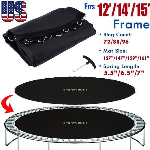 Black replacement trampoline - black,