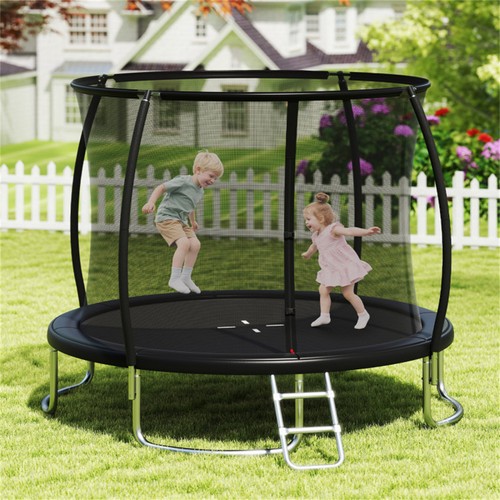 10ft round trampoline with - round,